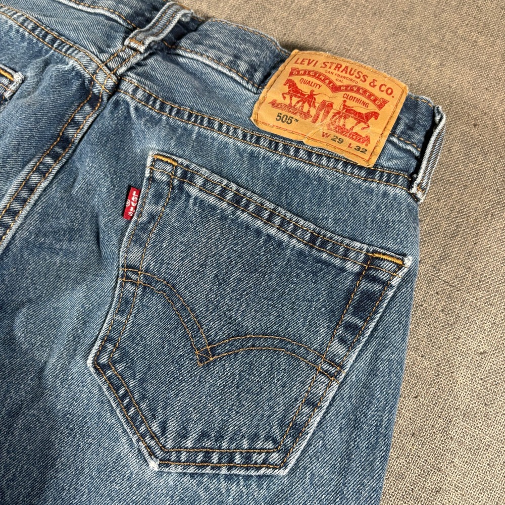 Levi's 505 Regular Fit Jeans Mens 29x32 Blue Straight Leg Cotton Denim